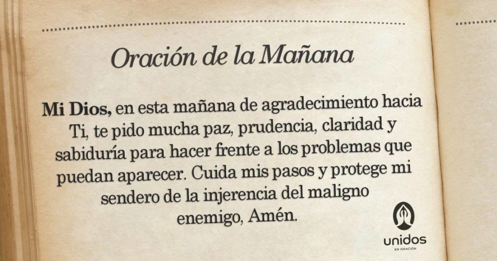 Oración de la mañana para el 26 de Marzo