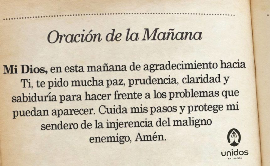 Oración de la mañana para el 26 de Marzo