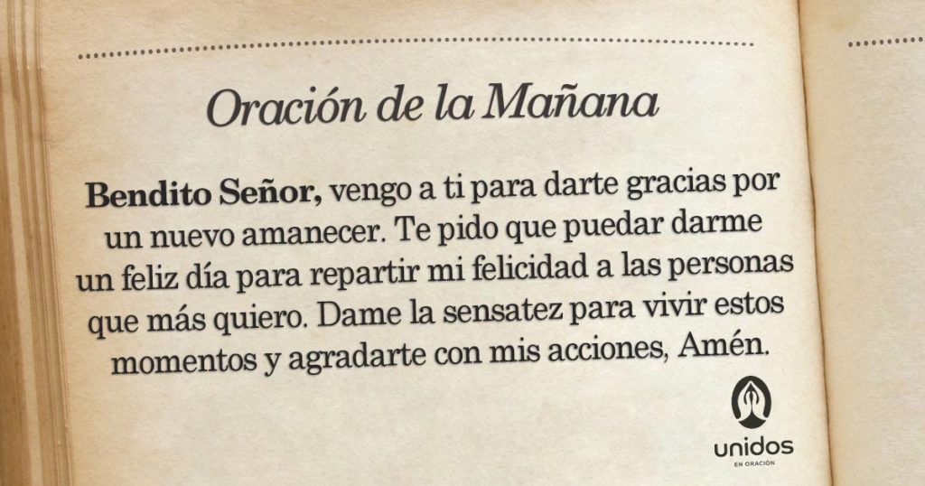 Oración de la mañana para el 27 de Marzo