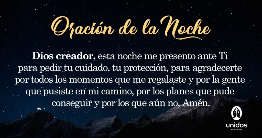 Oración de la noche para 2 de Abril