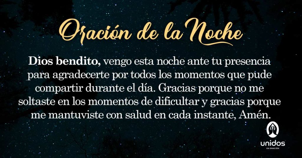 Oración de la noche para el 05 de Marzo