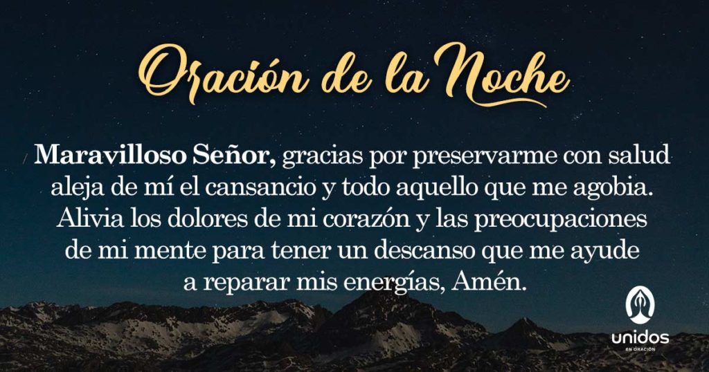 Oración de la noche para el 07 de Marzo