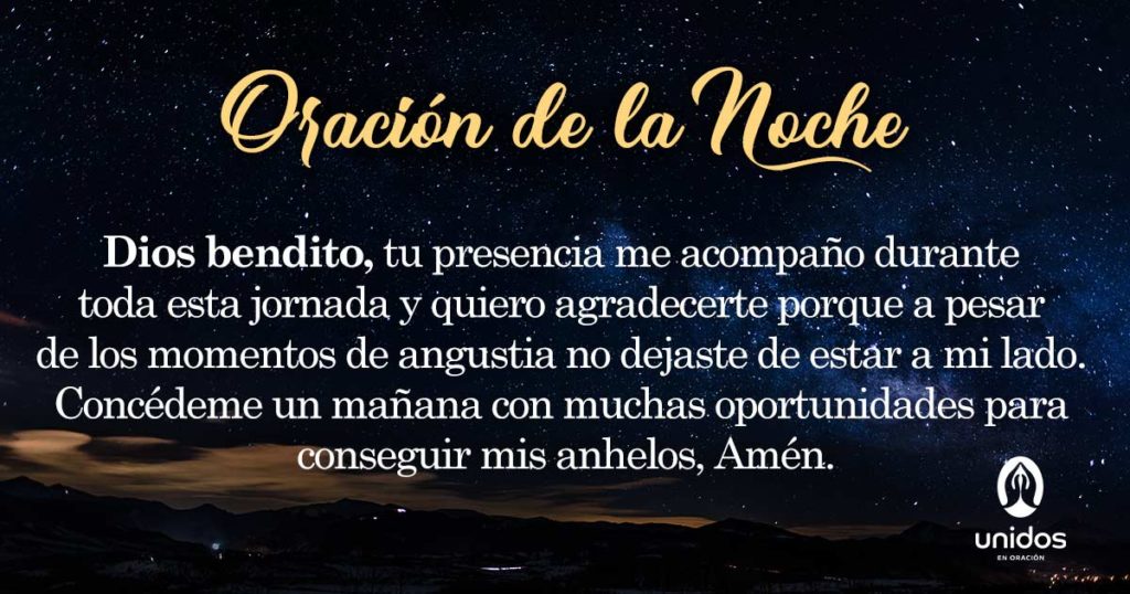 Oración de la noche para el 10 de Marzo
