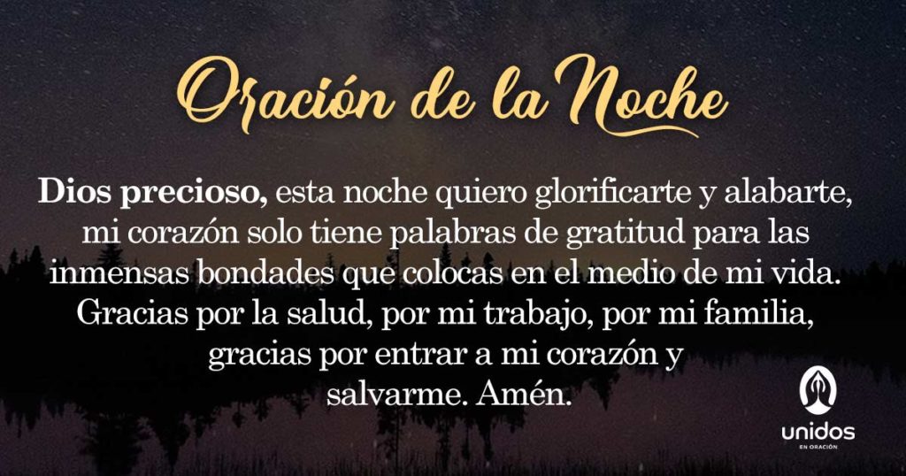Oración de la noche para el 15 de Marzo