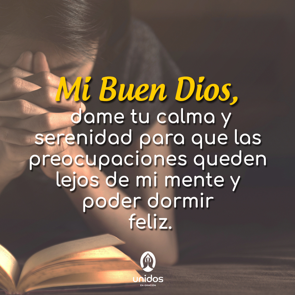 Oración para dormir en paz