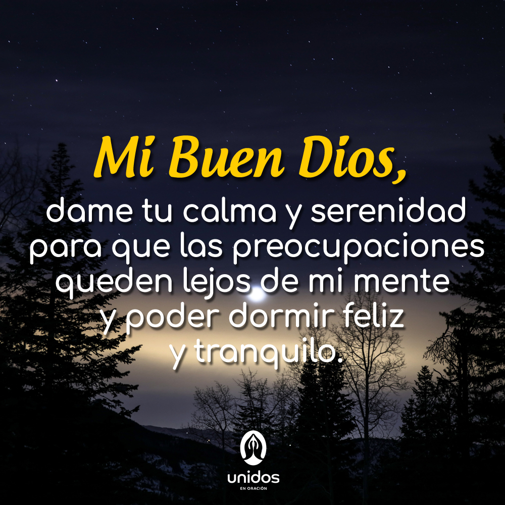 Oración para dormir en paz