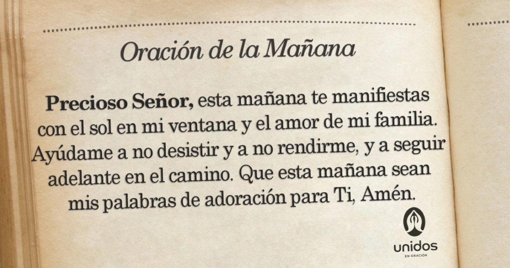 Oración de la mañana para el 1º de Mayo