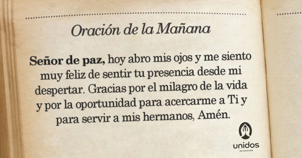 Oración de la mañana para el 2 de Mayo