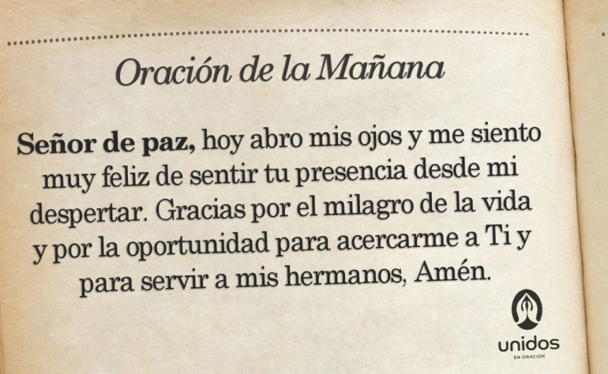 Oración de la mañana para el 2 de Mayo