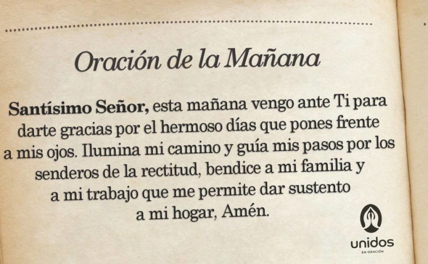 Oración de la mañana para el 2 de Julio