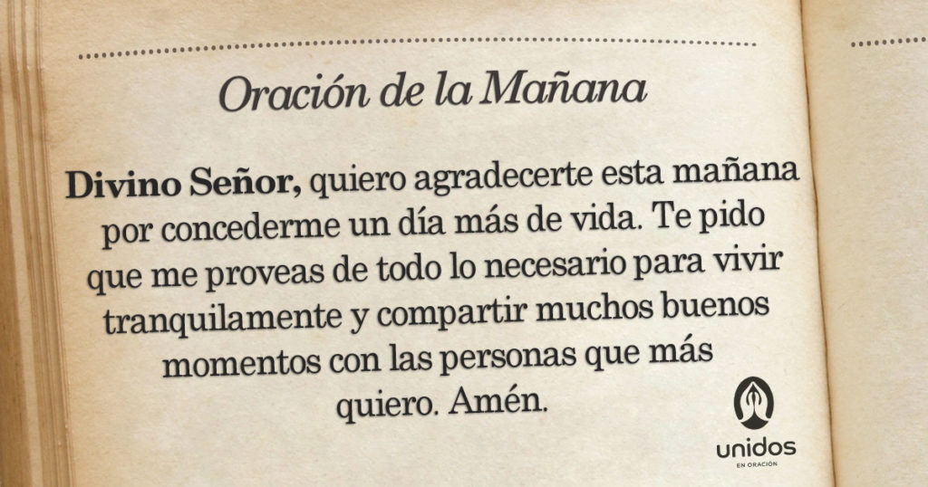 Oración de la mañana para el 3 de Mayo