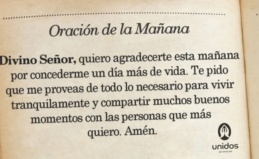 Oración de la mañana para el 3 de Mayo