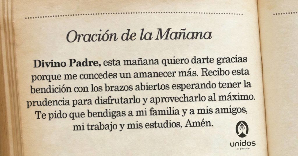 Oración de la mañana para el 03 de Junio