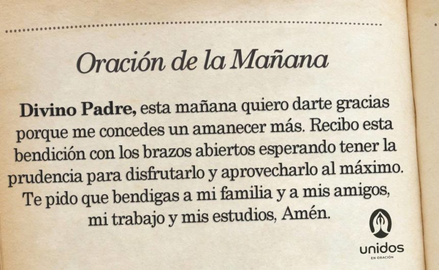 Oración de la mañana para el 03 de Junio