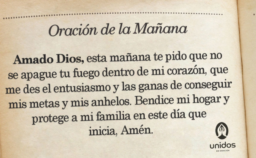 Oración de la mañana para el 4 de Mayo