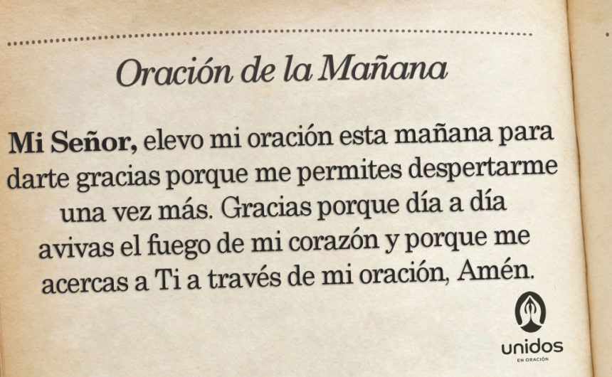 Oración de la mañana para el 5 de Mayo