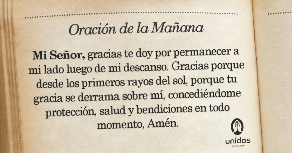 Oración de la mañana para el 06 de Mayo