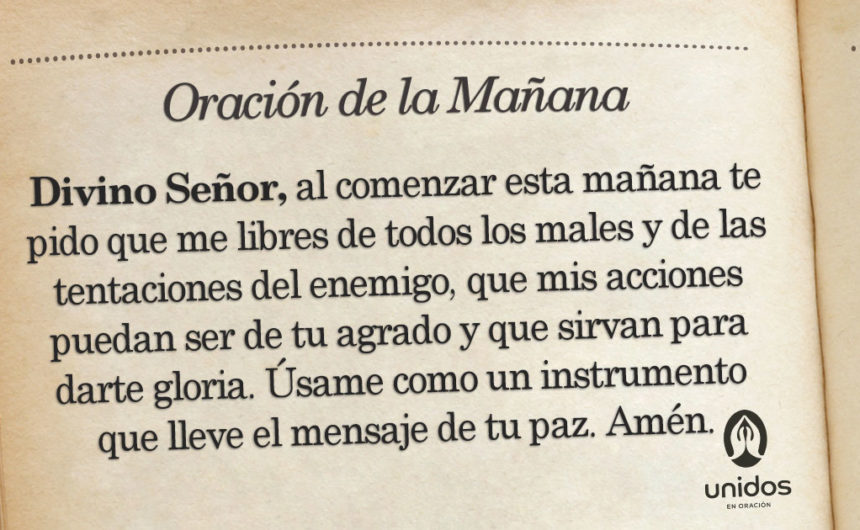 Oración de la mañana para el 07 de Mayo