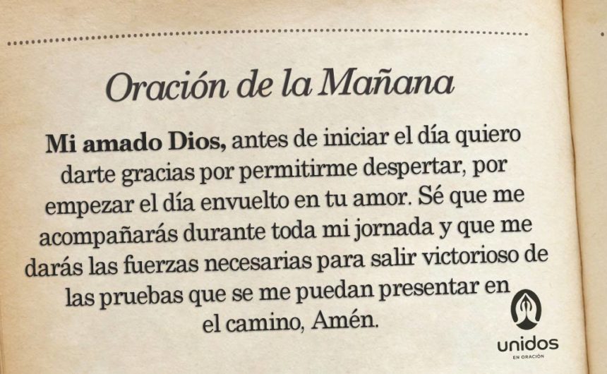 Oración de la mañana para el 07 de Junio