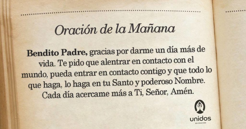 Oración de la mañana para el 08 de Junio