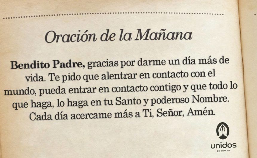 Oración de la mañana para el 08 de Junio