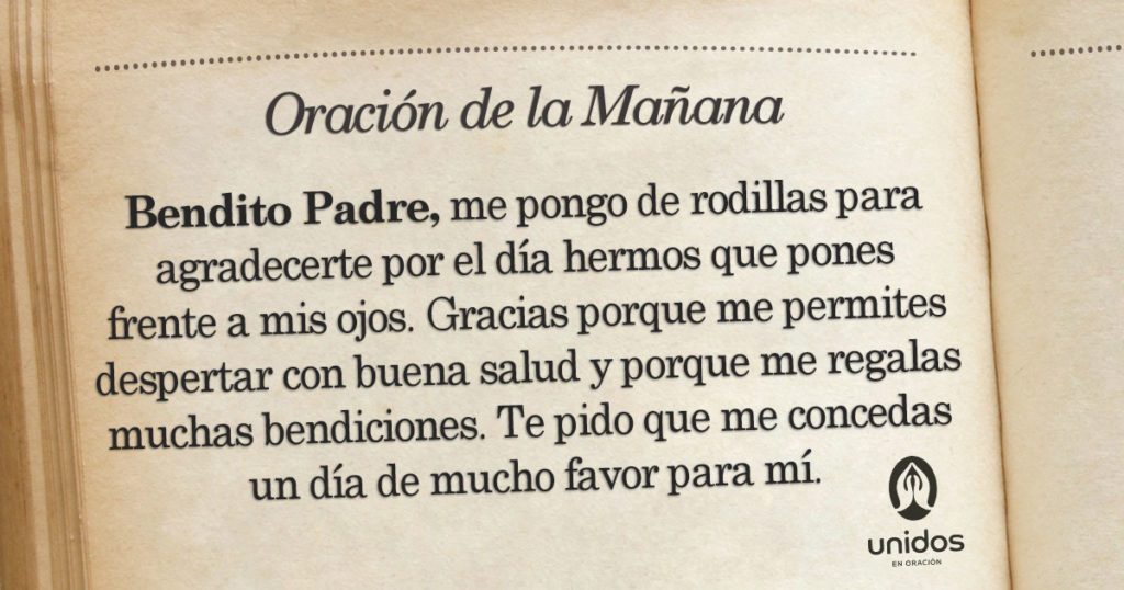 Oración de la mañana para el 10 de Mayo