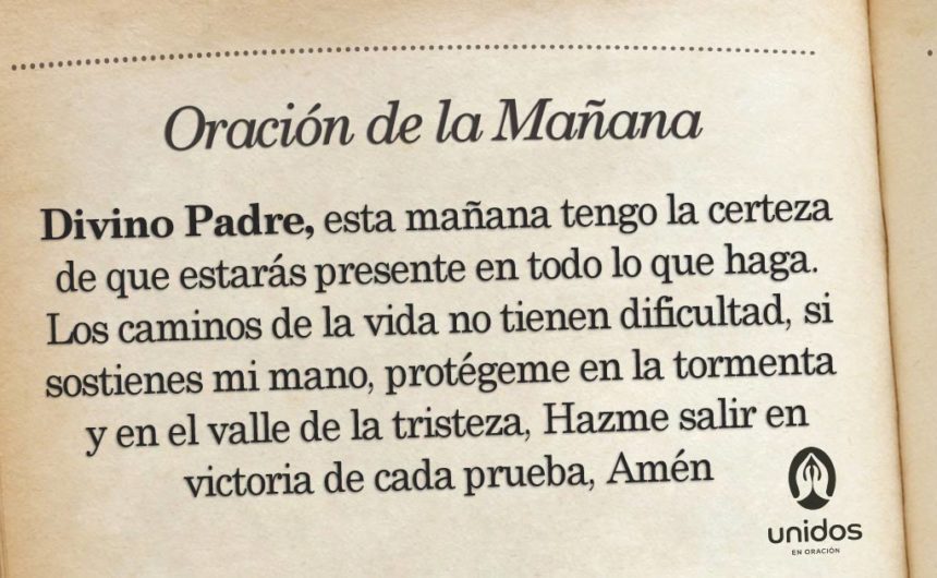 Oración de la mañana para el 11 de Marzo