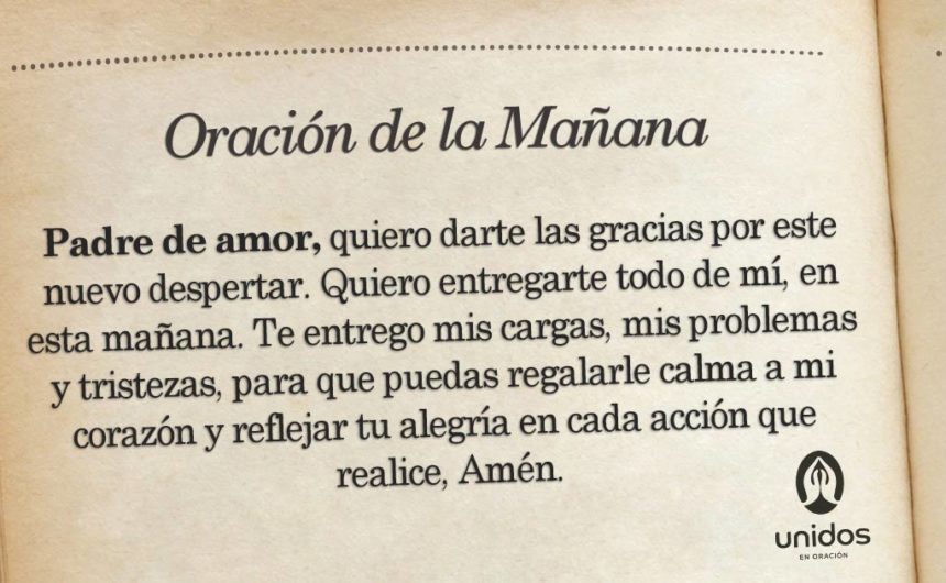 Oración de la mañana para el 12 de Junio
