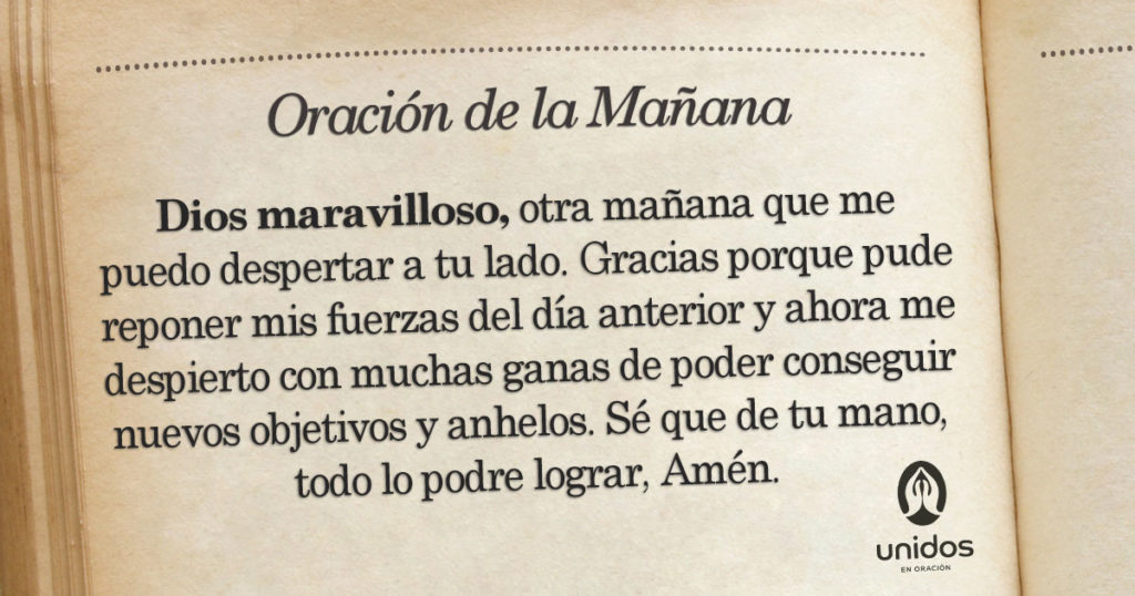 Oración de la mañana para el 13 de Mayo
