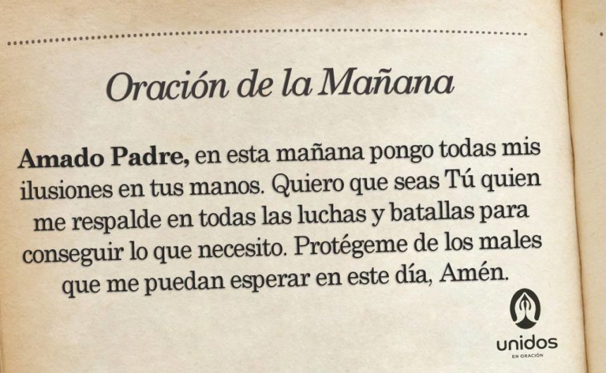 Oración de la mañana para el 14 de Mayo