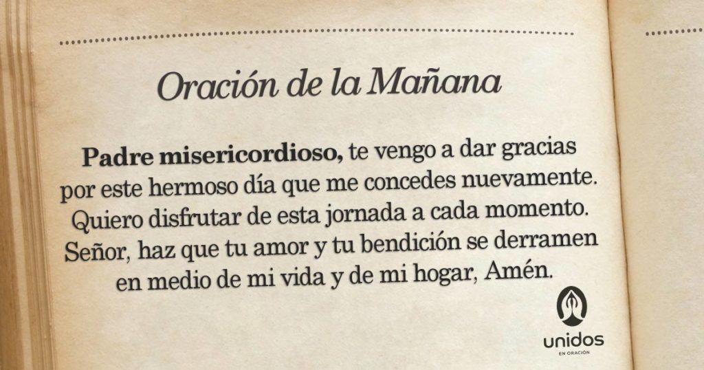 Oración de la mañana para el 15 de Mayo