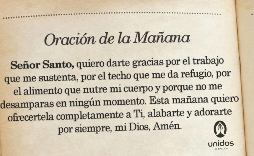 Oración de la mañana para el 15 de Junio