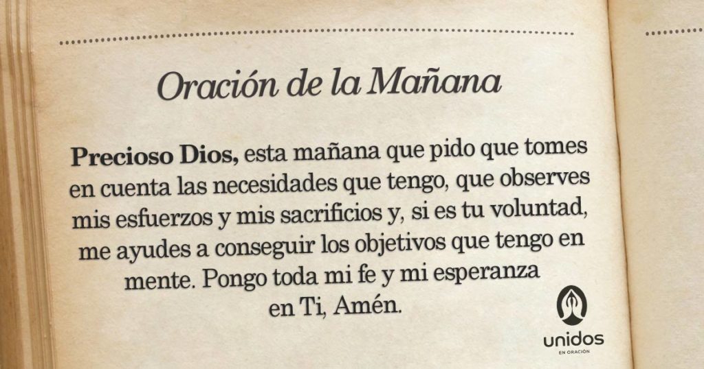 Oración de la mañana para el 16 de Mayo