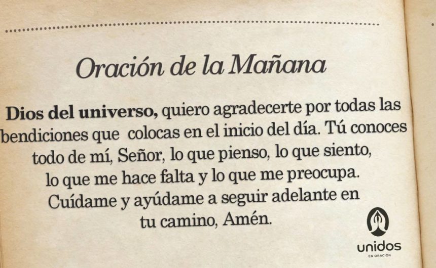 Oración de la mañana para el 16 de Junio