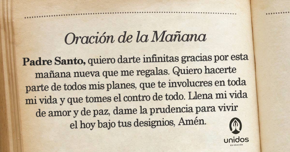 Oración de la mañana para el 18 de Mayo