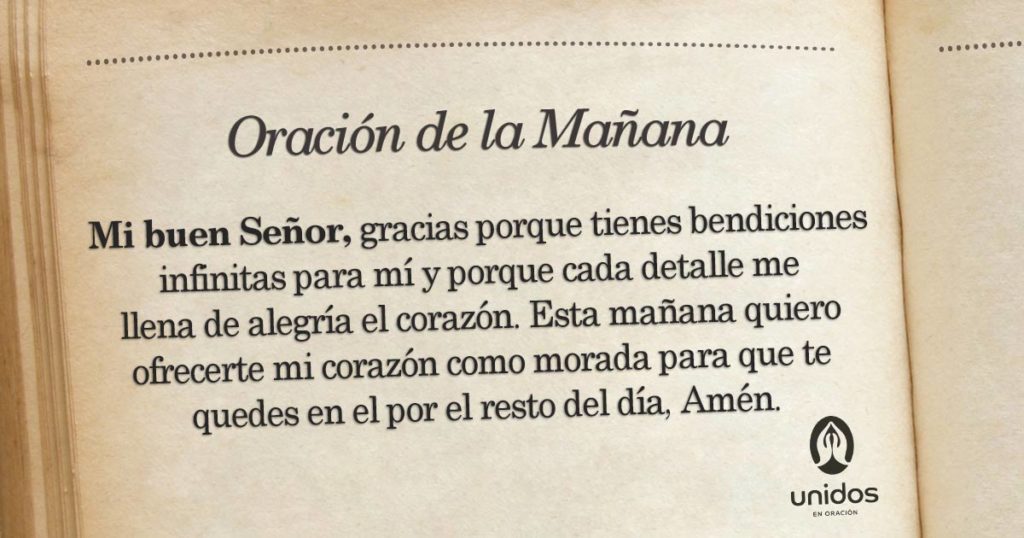 Oración de la mañana para el 19 de Mayo