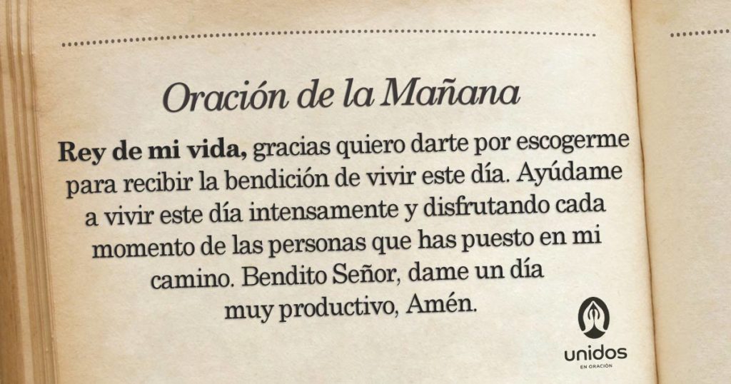 Oración de la mañana para el 20 de Mayo