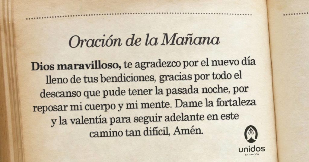 Oración de la mañana para 21 de Abril