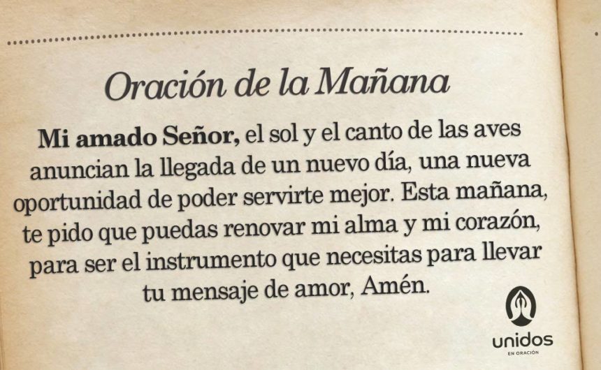 Oración de la mañana para el 21 de Mayo