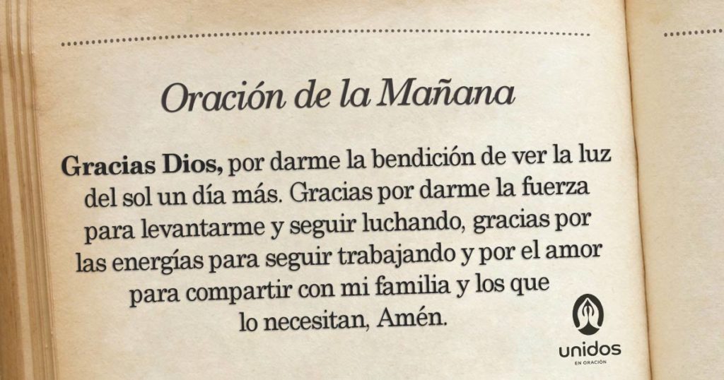 Oración de la mañana para 22 de Abril