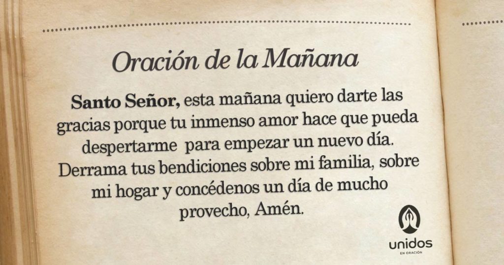 Oración de la mañana para el 22 de Mayo