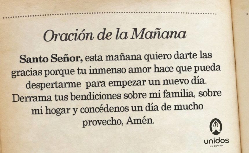 Oración de la mañana para el 22 de Mayo