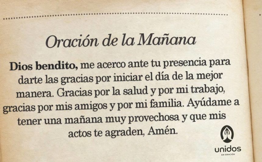 Oración de la mañana para el 23 de Abril