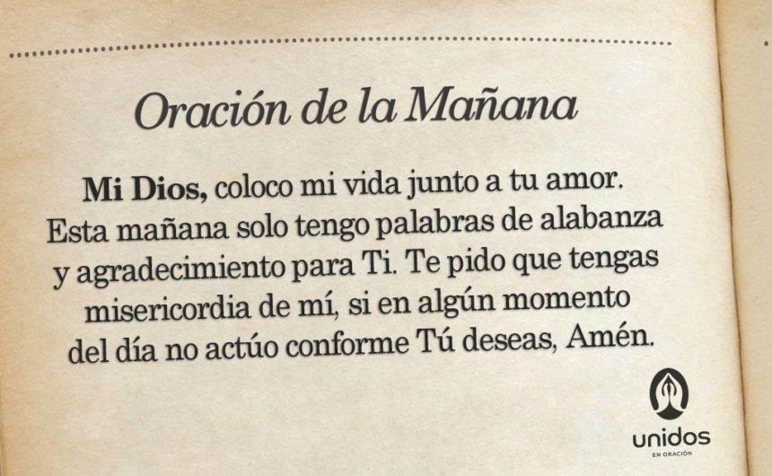 Oración de la mañana para el 24 de Mayo