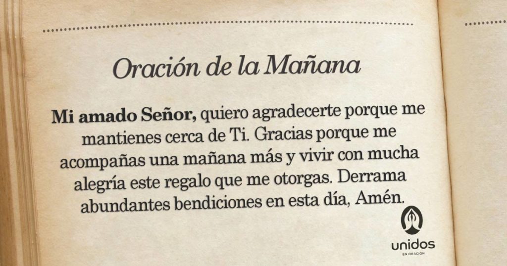 Oración de la mañana para el 25 de Abril