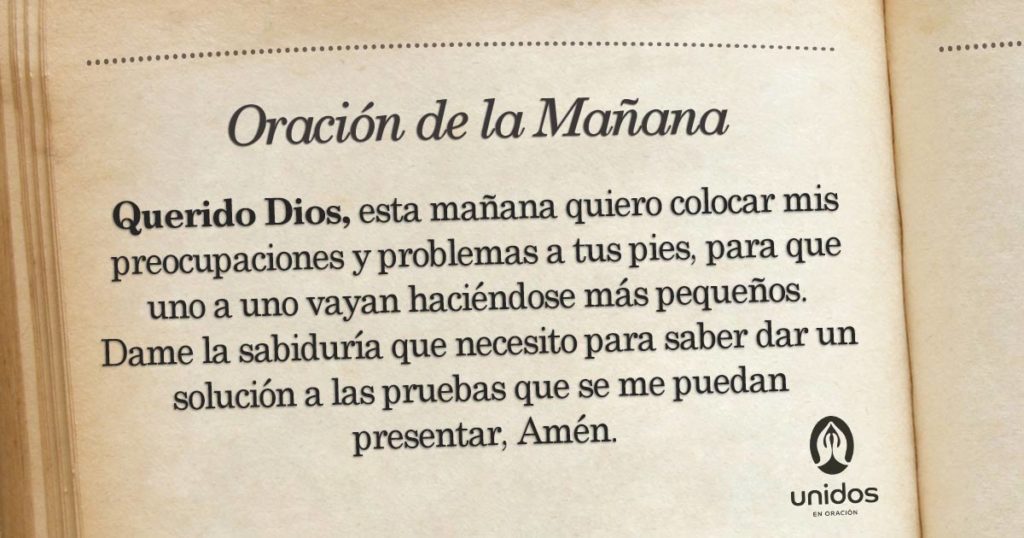 Oración de la mañana para el 25 de Mayo