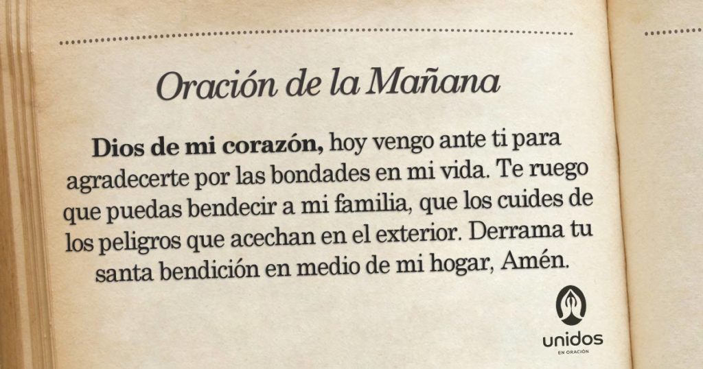 Oración de la mañana para el 26 de Mayo