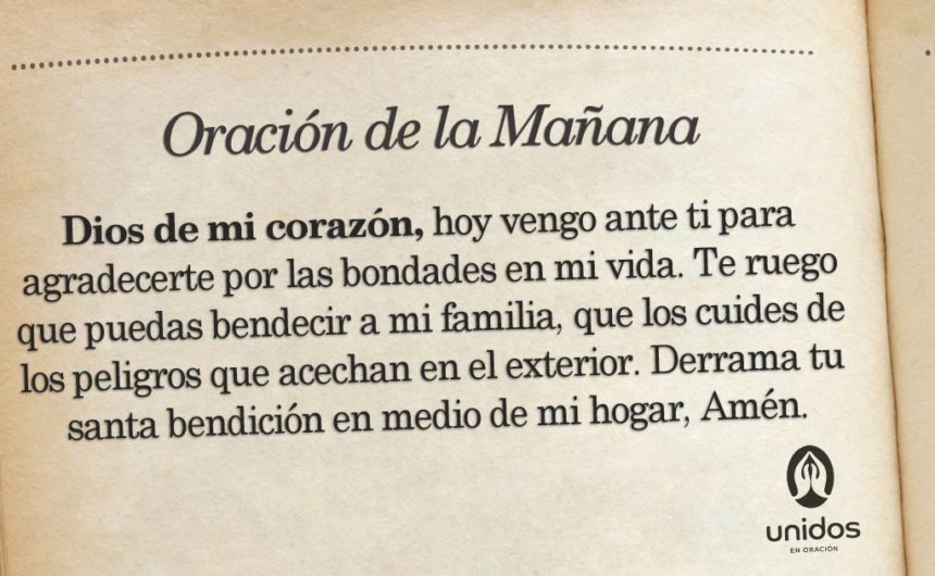 Oración de la mañana para el 26 de Mayo