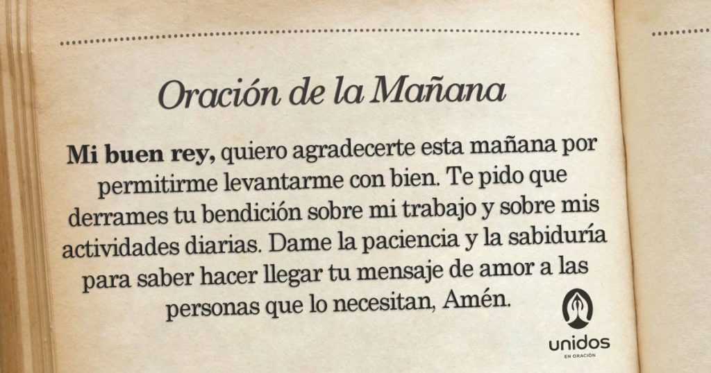 Oración de la mañana para el 26 de Junio