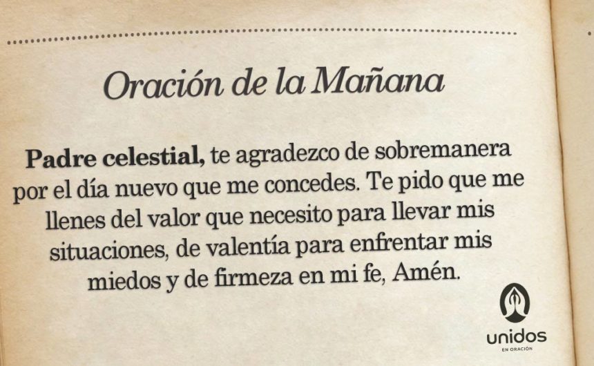 Oración de la mañana para el 27 de Mayo